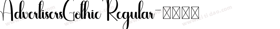 AdvertisersGothic Regular字体转换
